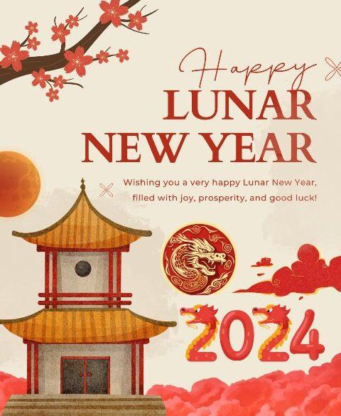 Happy Chinese New Year 2024 - wiishing you a verry happy lunar new Year of the Dragon
