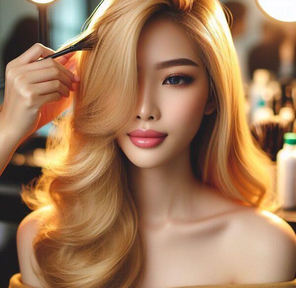 golden yellow - in trend hair color for 2024 inspired by Feng Shui