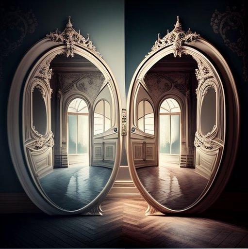 Two Mirrors Facing Each Other